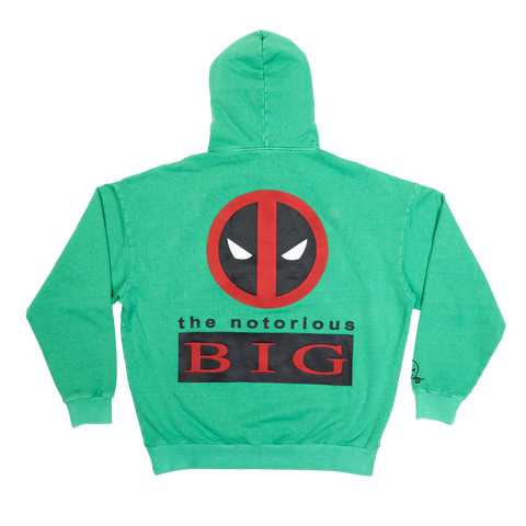 Notorious BIG x Deadpool Green Pullover Hoodie