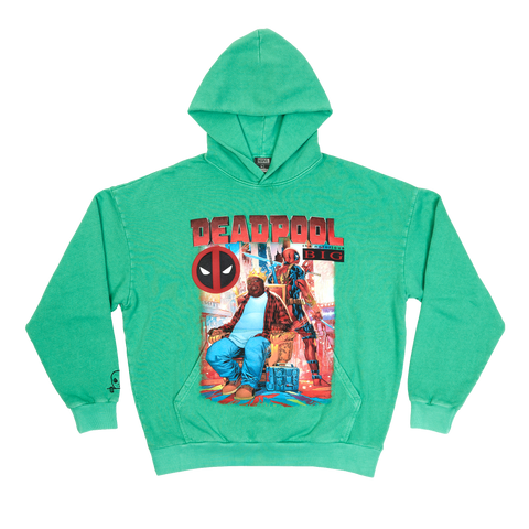 Notorious BIG x Deadpool Green Pullover Hoodie