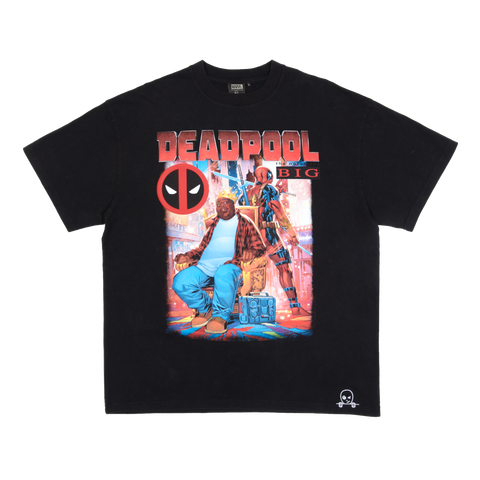 Notorious BIG x Deadpool Black Tee