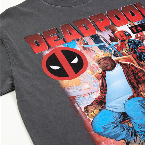 Notorious BIG x Deadpool Vintage Black Tee